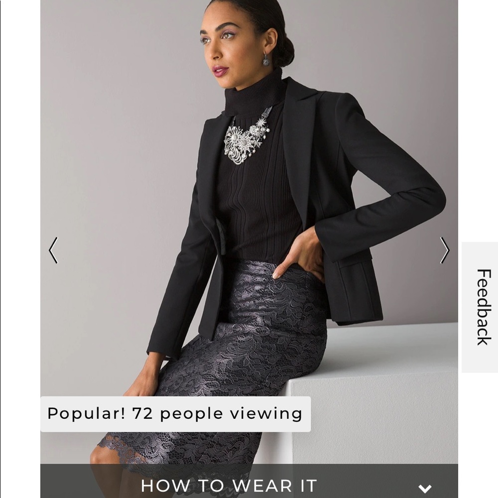 White House Black Market Lace Pencil Skirt
